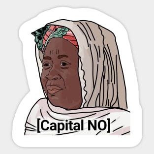 Usman's mom - capital No - 90 day fiance Sticker